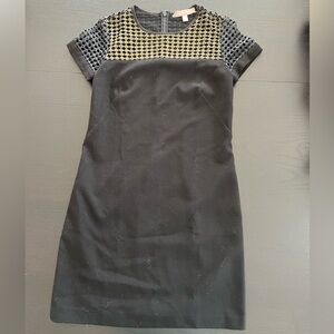 Banana Republic Black and Gold Mini Dress